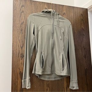 Lululemon hooded define jacket - grey sage - size 8 - EUC - nulu.